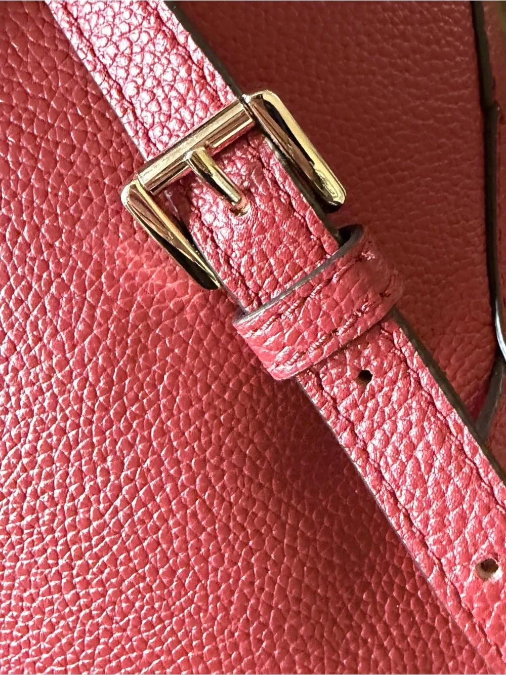 Michael Kors Jessa Red Pebbled Leather Backpack with Gold Hardware like new